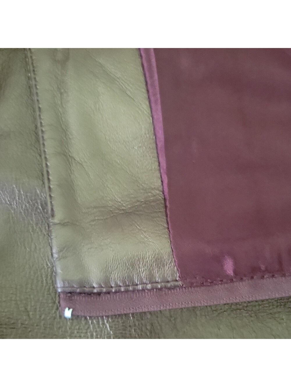 VTG Saks Fifth Avenue Womens 12 Leather Skirt Folio Metallic Champagne Gold - Picture 7 of 9